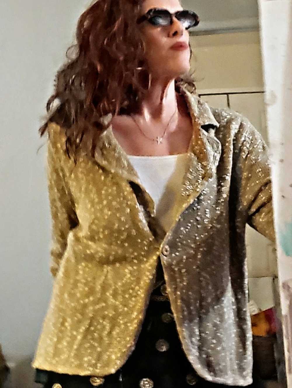 Modern Soul Marled Knit Cardigan Blazer: Size 1X